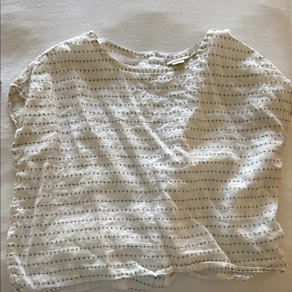 White Patterned Women's Top
